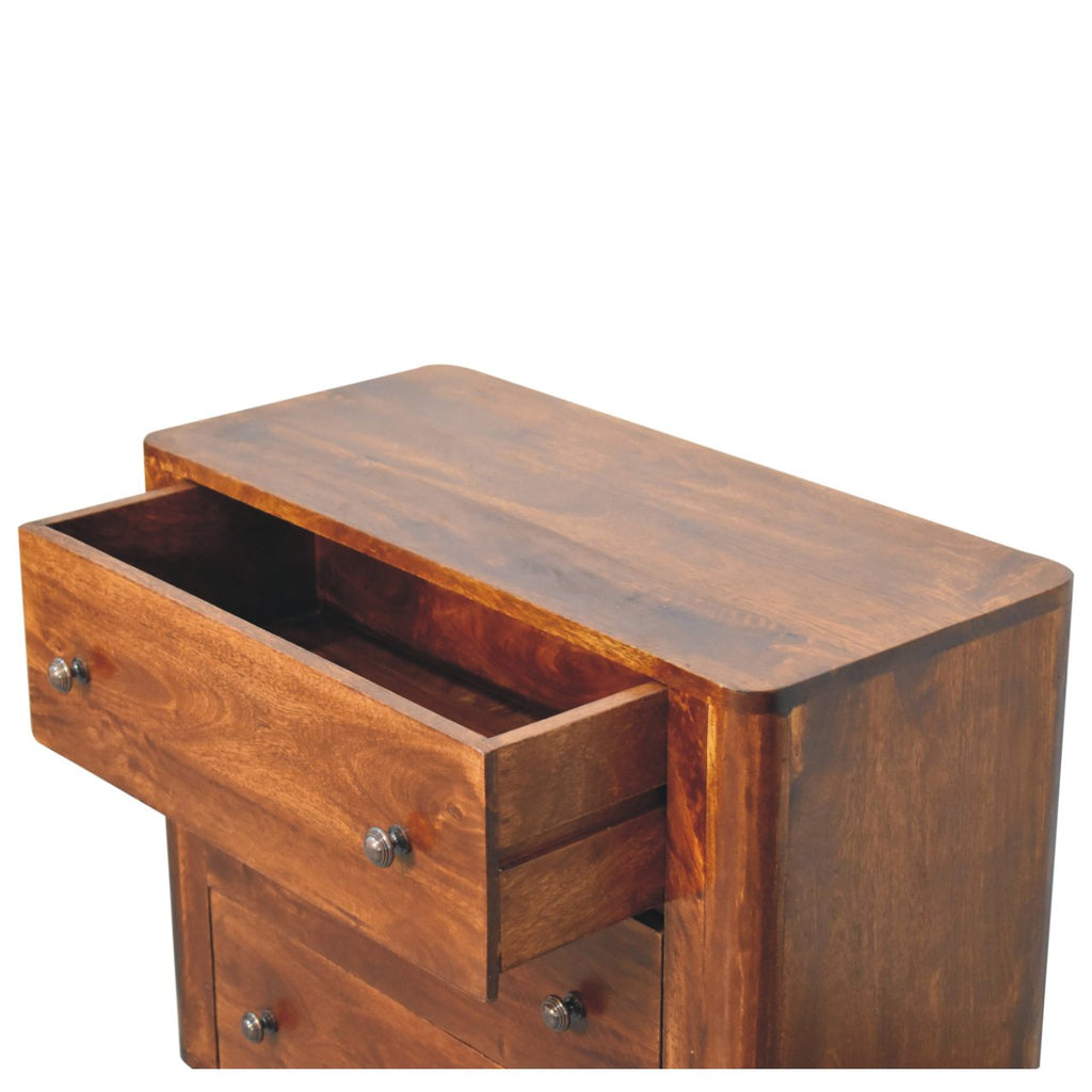 Bera Solid Mango Wood Chest – Chestnut Finish