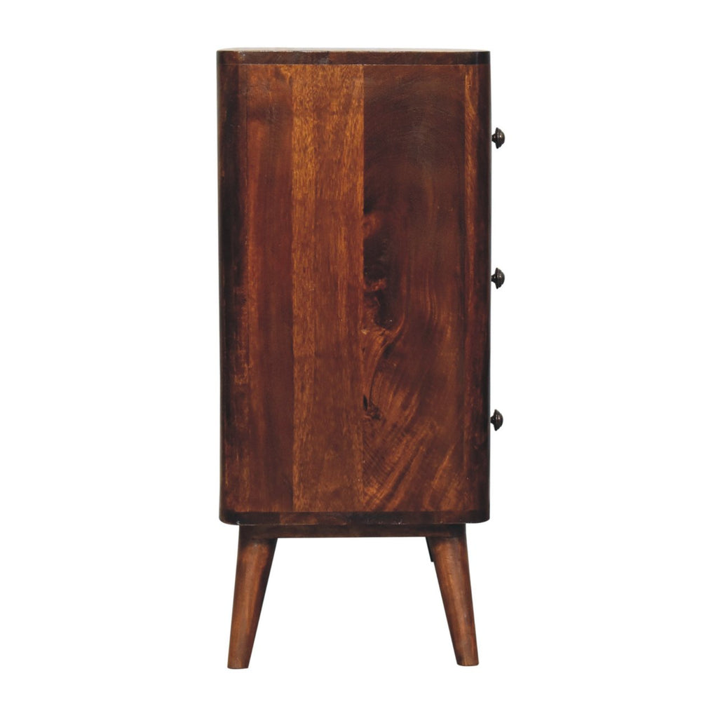 Bera Solid Mango Wood Chest – Chestnut Finish