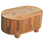 Soba Ball Lid-Up Solid Mango Wood Coffee Table – Oak-Ish Finish
