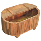 Soba Ball Lid-Up Solid Mango Wood Coffee Table – Oak-Ish Finish