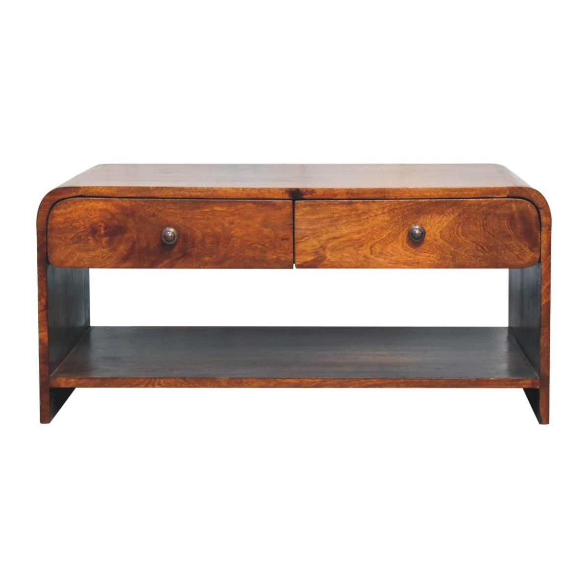 Aspen Slim Solid Mango Wood Coffee Table – Chestnut Finish