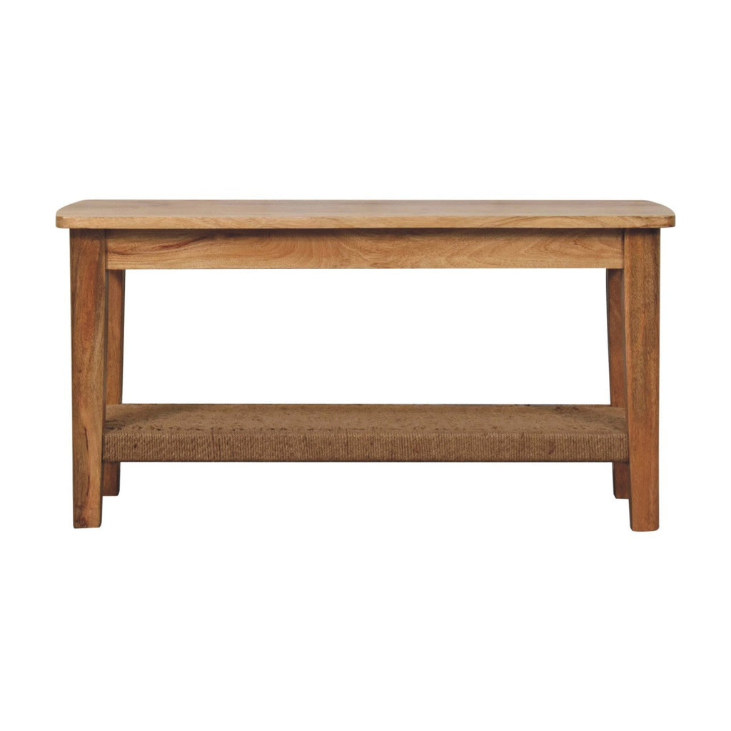 Rope Solid Wood Coffee Table – Oak-Ish Finish