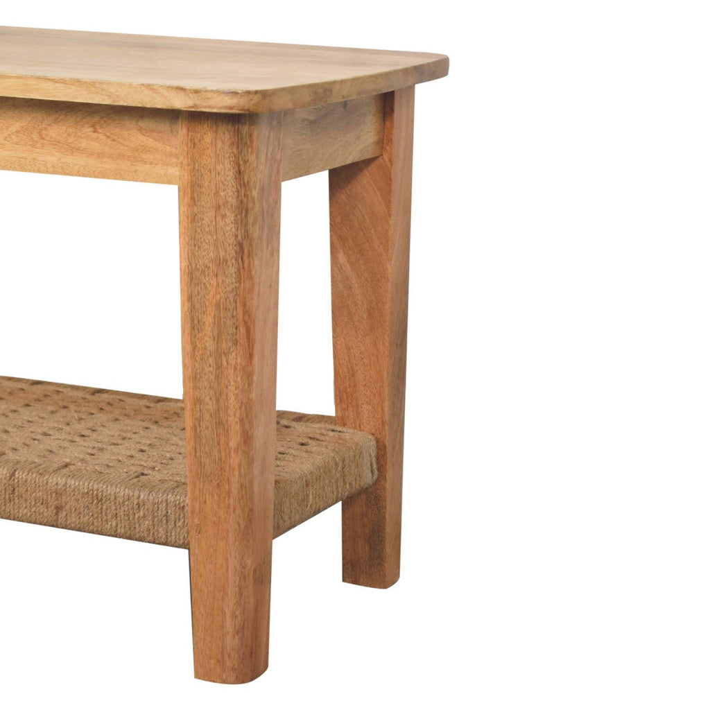 Rope Solid Wood Coffee Table – Oak-Ish Finish