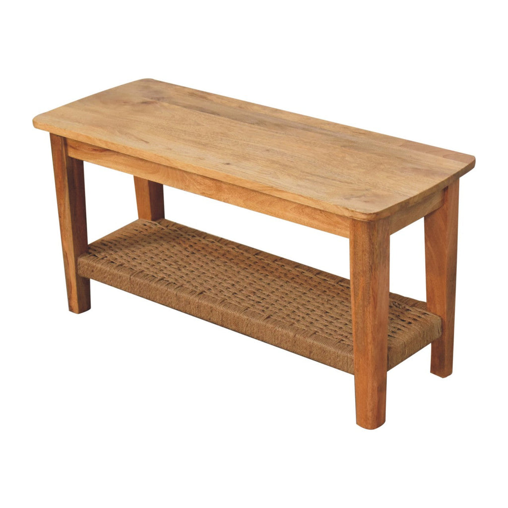 Rope Solid Wood Coffee Table – Oak-Ish Finish