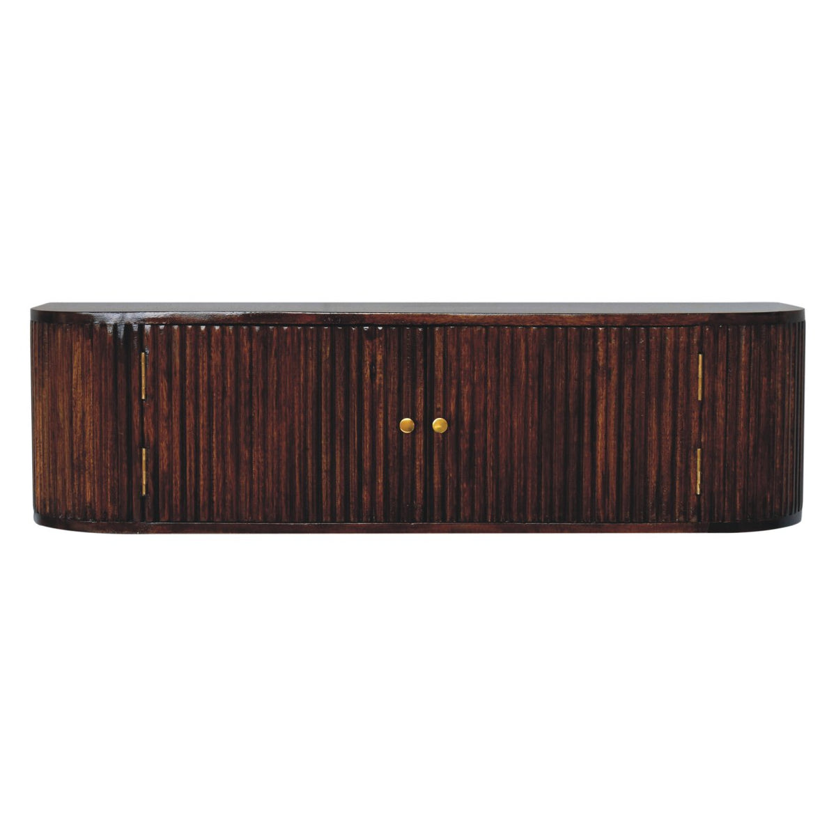 Chunky Wall-Mounted Solid Wood Console – Chestnut Finish