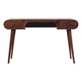 London Arch Solid Mango Wood Writing Desk – Chestnut Finish