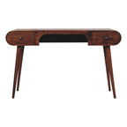 London Arch Solid Mango Wood Writing Desk – Chestnut Finish