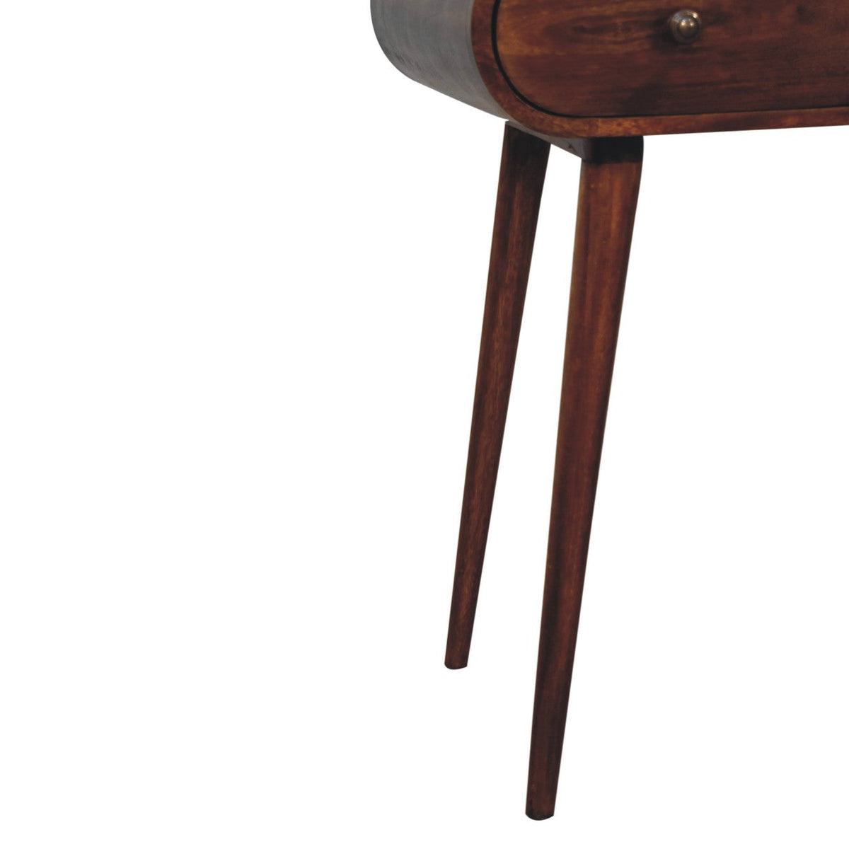 London Arch Solid Mango Wood Writing Desk – Chestnut Finish