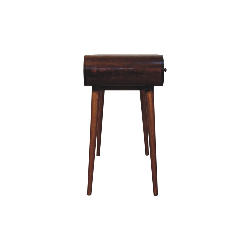 London Arch Solid Mango Wood Writing Desk – Chestnut Finish