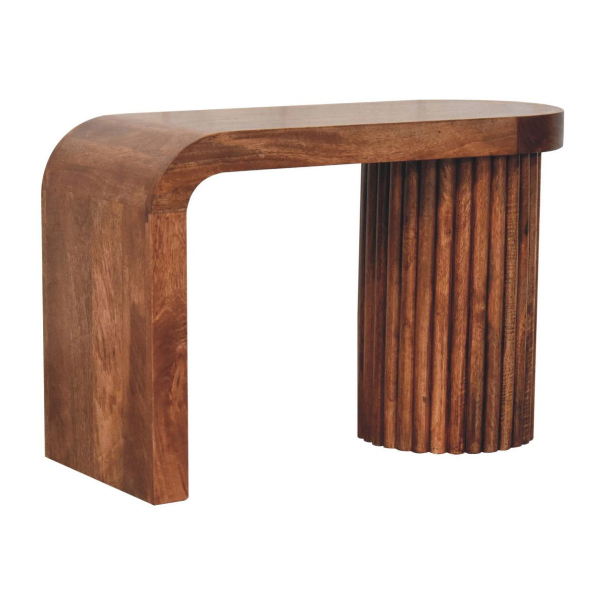 Serenity Mango Wood & White Terrazzo Coffee Table – Honey Caramel Finish