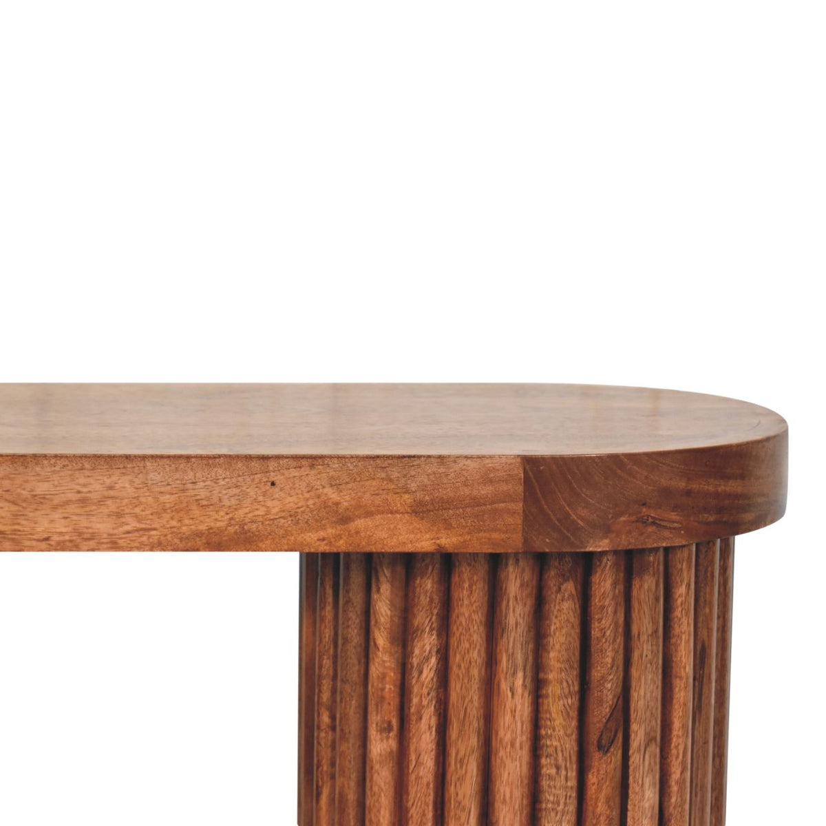 Serenity Mango Wood & White Terrazzo Coffee Table – Honey Caramel Finish