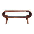 Amaya Nordic Style Solid Mango Wood Coffee Table – Honey Caramel Finish