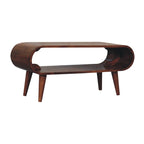 Amaya Nordic Style Solid Mango Wood Coffee Table – Honey Caramel Finish