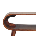 Amaya Nordic Style Solid Mango Wood Coffee Table – Honey Caramel Finish