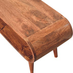 Amaya Nordic Style Solid Mango Wood Coffee Table – Honey Caramel Finish