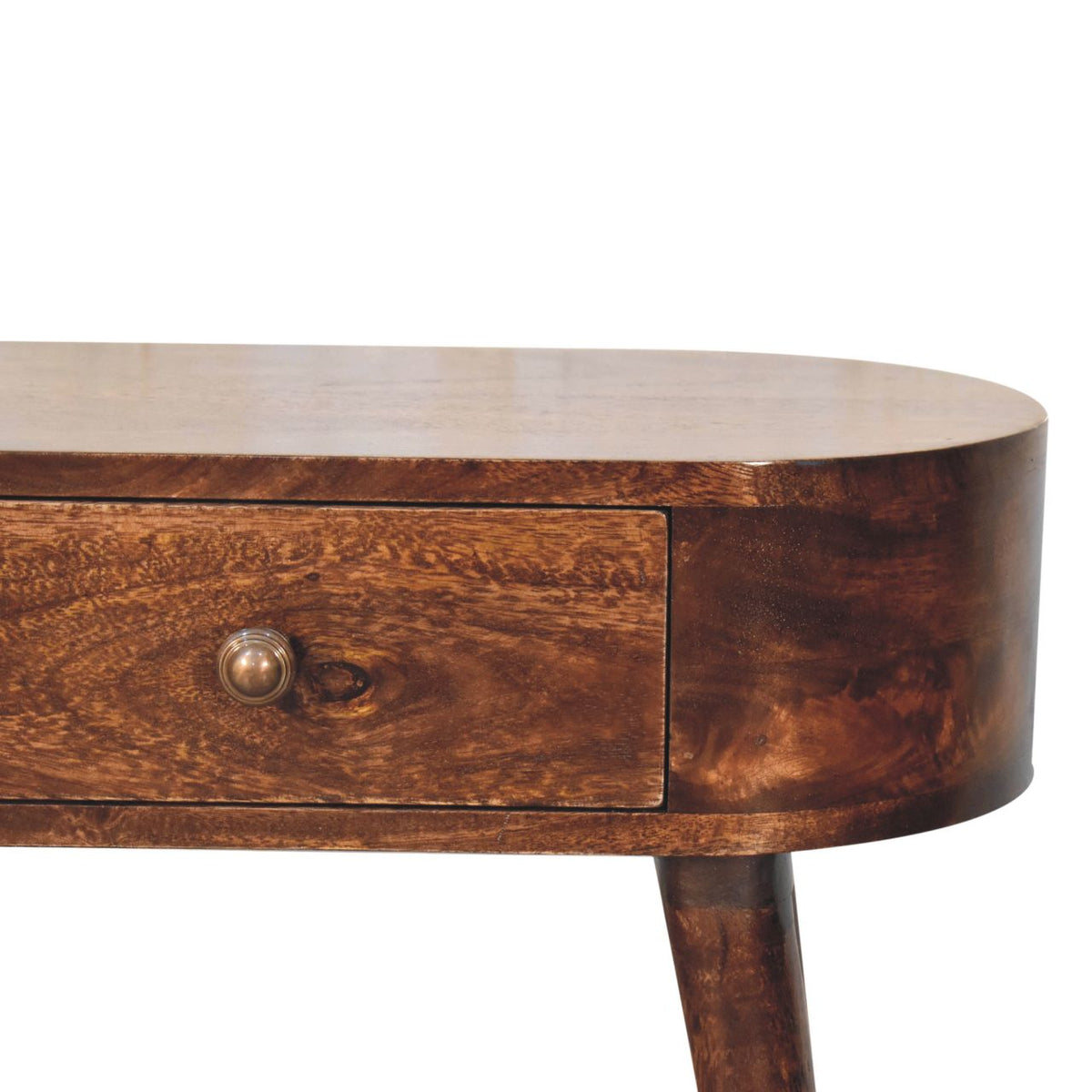 Mini Albion Solid Mango Wood Console – California Walnut Finish