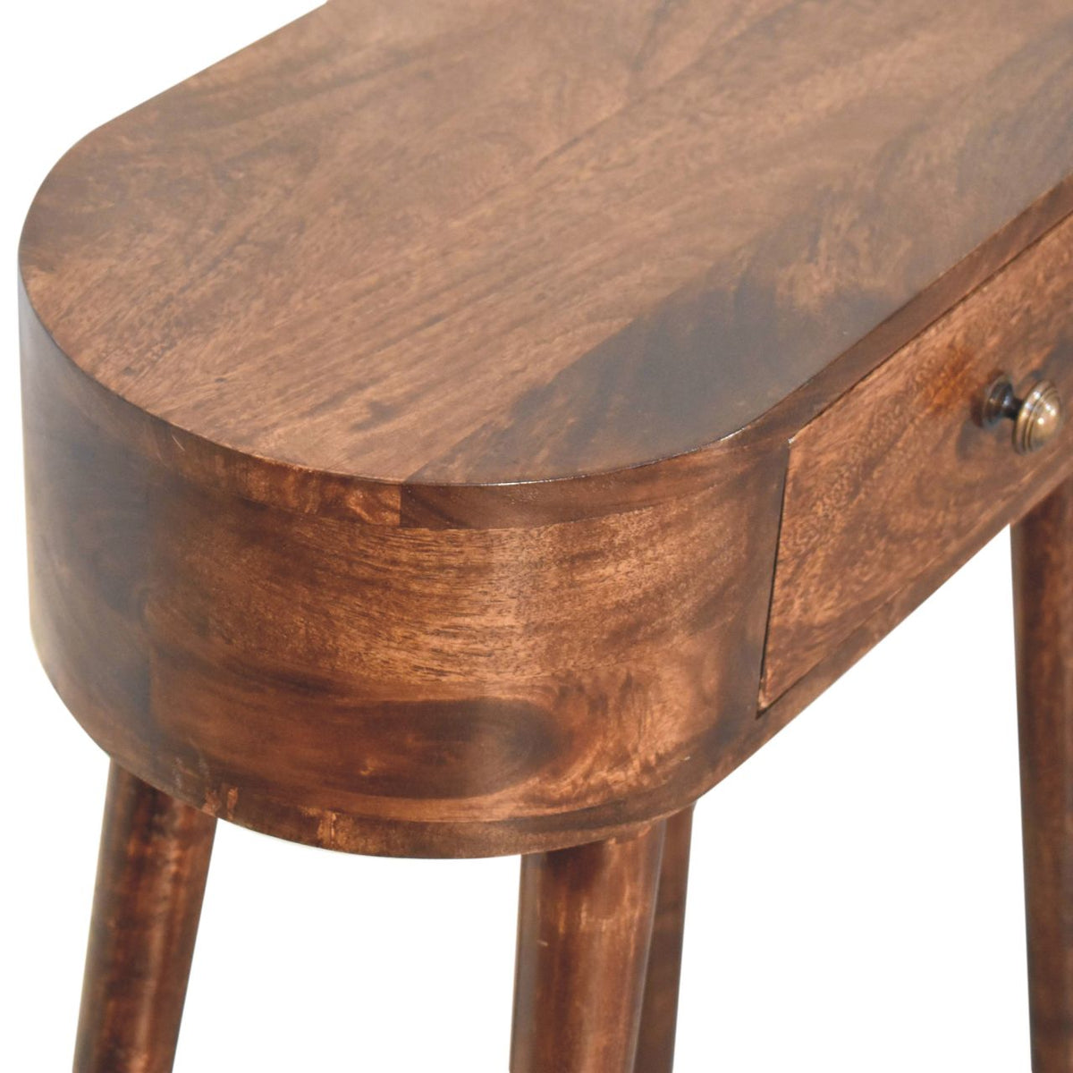 Mini Albion Solid Mango Wood Console – California Walnut Finish
