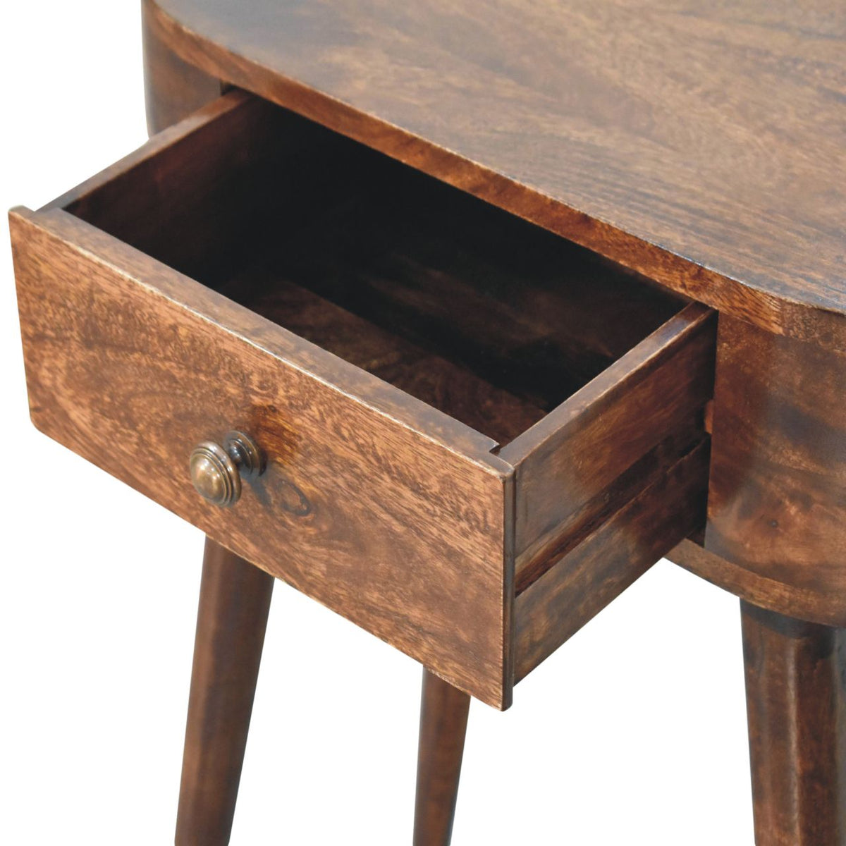Mini Albion Solid Mango Wood Console – California Walnut Finish