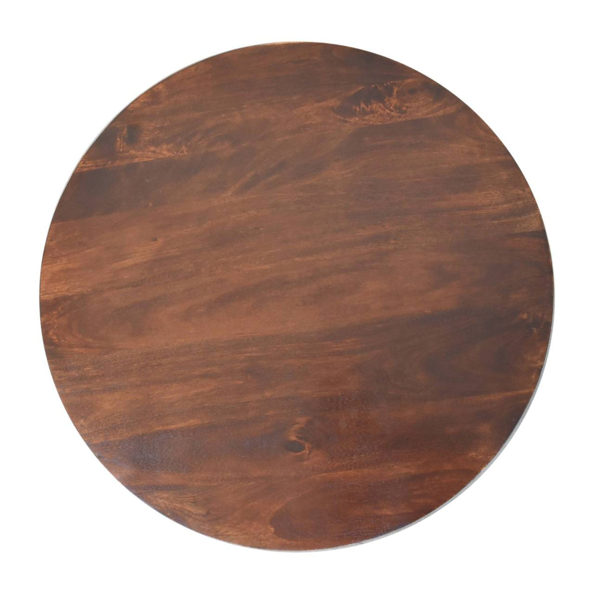Solid Mango Wood Coffee Table – California Walnut Finish, Square Low Profile with Ball Feet