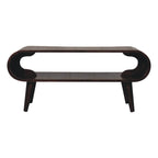 Amaya Open Solid Mango Wood Coffee Table – California Walnut Finish