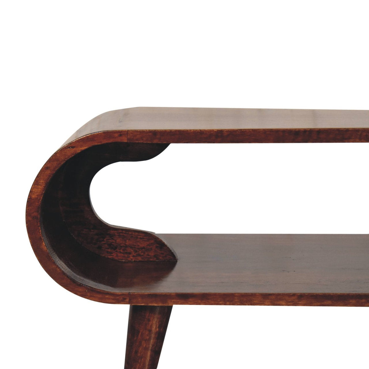 Amaya Open Solid Mango Wood Coffee Table – California Walnut Finish