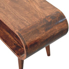 Amaya Open Solid Mango Wood Coffee Table – California Walnut Finish