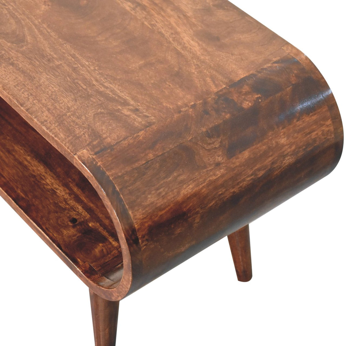 Amaya Open Solid Mango Wood Coffee Table – California Walnut Finish
