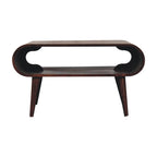 Open Solid Mango Wood Coffee Table – California Walnut Finish