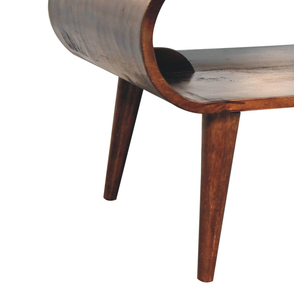 Open Solid Mango Wood Coffee Table – California Walnut Finish