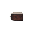 Lunar 2-Drawer Wall-Mounted Solid Mango Wood Console – Chestnut Finish