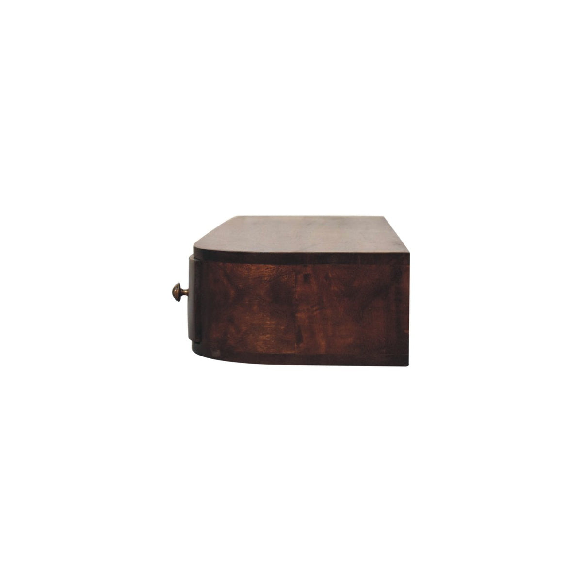 Lunar 2-Drawer Wall-Mounted Solid Mango Wood Console – Chestnut Finish