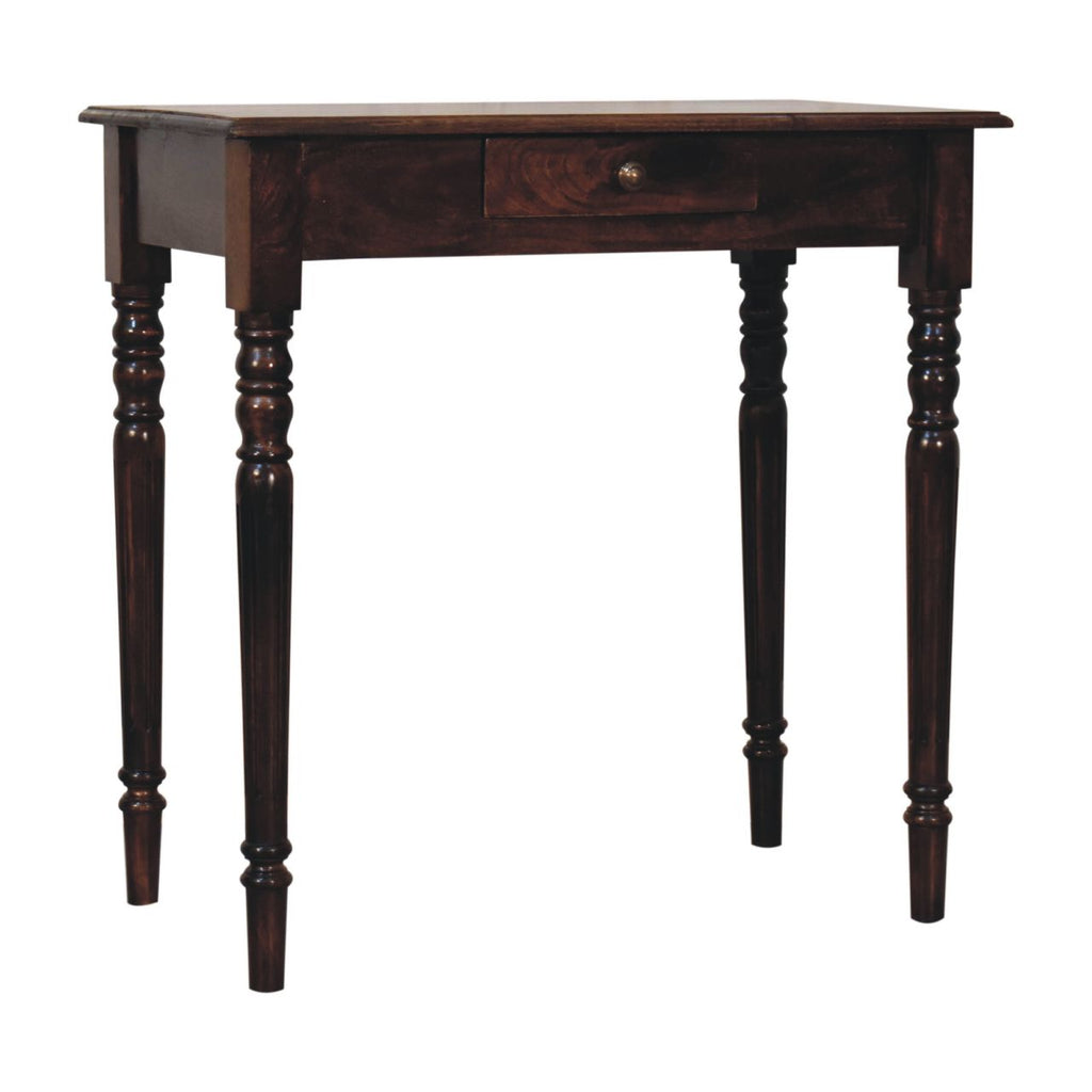 Solid Mango Wood Writing Desk – California Walnut Finish