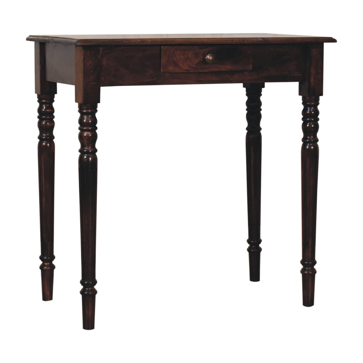 Solid Mango Wood Writing Desk – California Walnut Finish