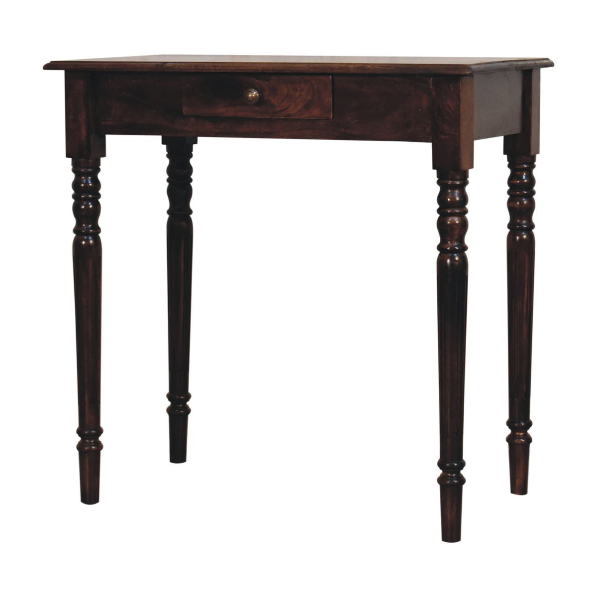 Solid Mango Wood Writing Desk – California Walnut Finish