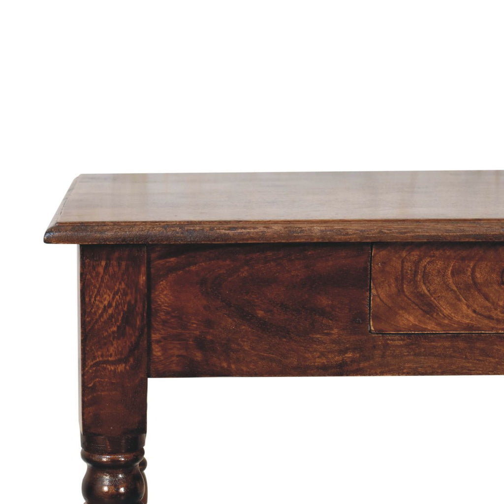 Solid Mango Wood Writing Desk – California Walnut Finish