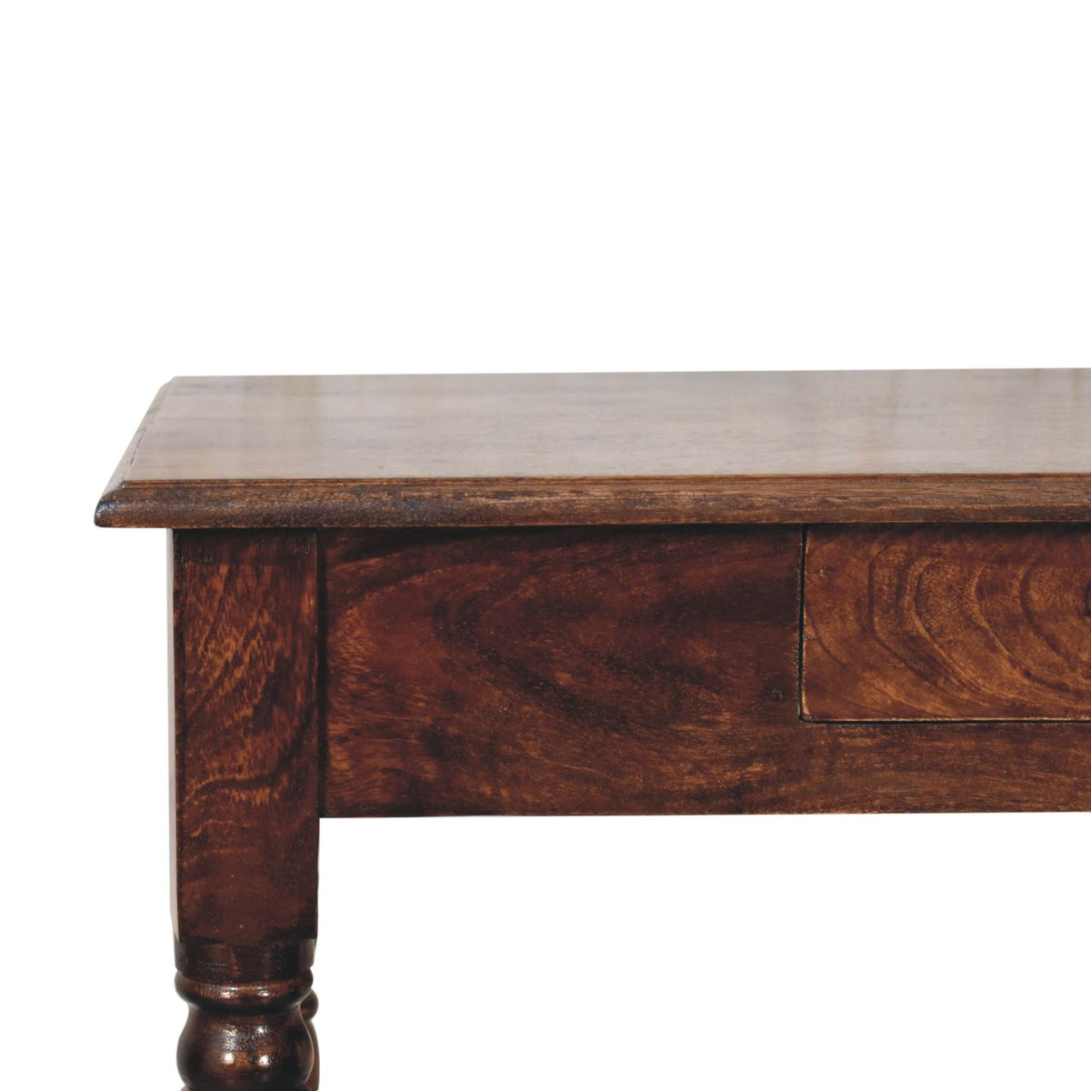 Solid Mango Wood Writing Desk – California Walnut Finish
