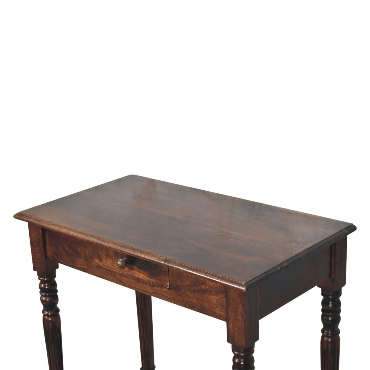 Solid Mango Wood Writing Desk – California Walnut Finish