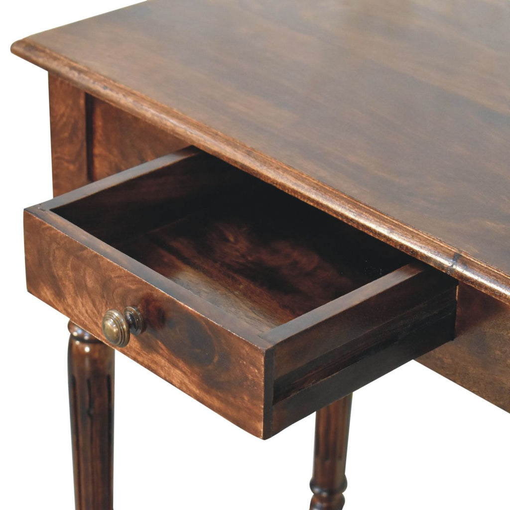 Solid Mango Wood Writing Desk – California Walnut Finish
