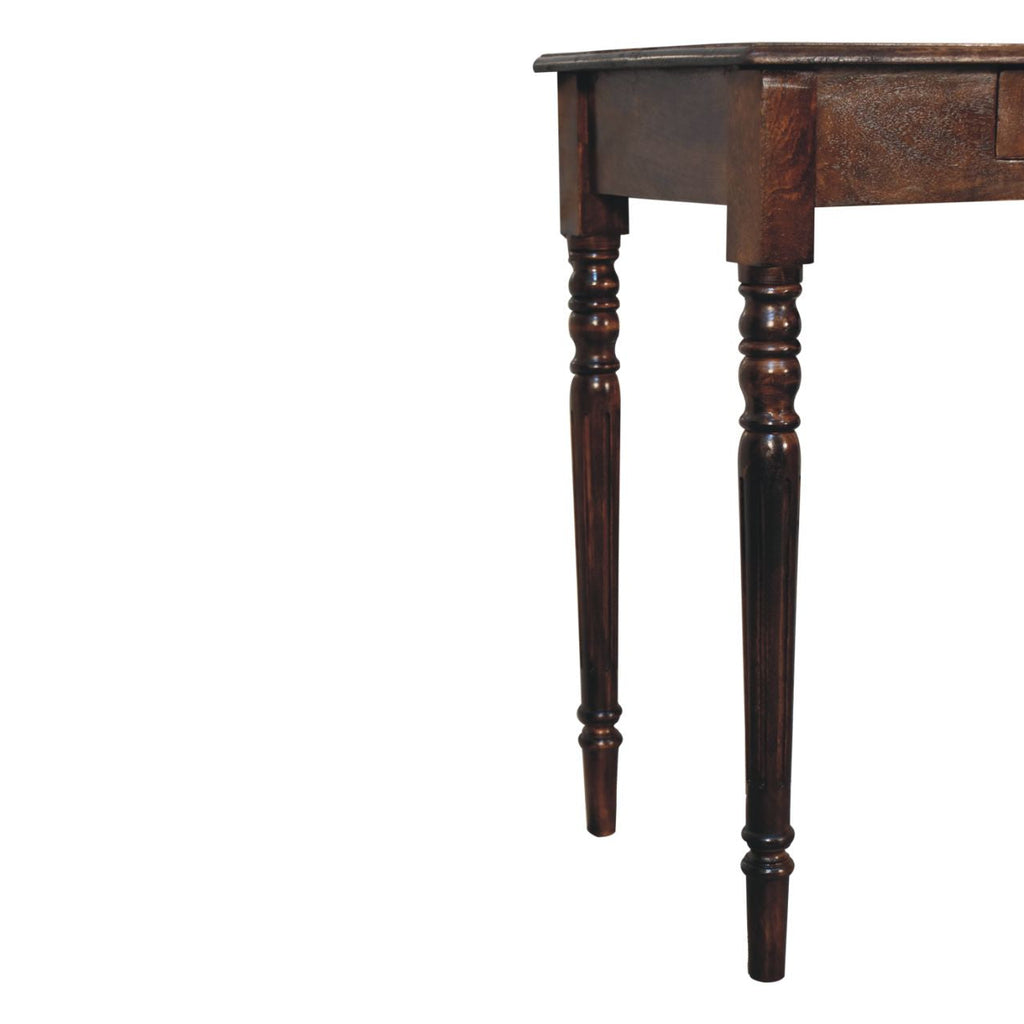 Solid Mango Wood Writing Desk – California Walnut Finish