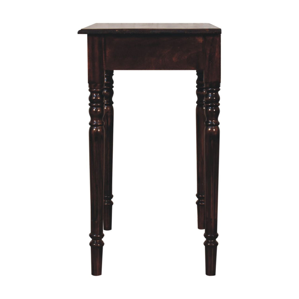 Solid Mango Wood Writing Desk – California Walnut Finish