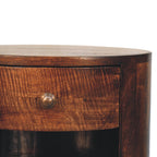 Cortez Solid Mango Wood Bedside Table – California Walnut Finish
