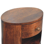 Cortez Solid Mango Wood Bedside Table – California Walnut Finish