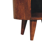 Cortez Solid Mango Wood Bedside Table – California Walnut Finish