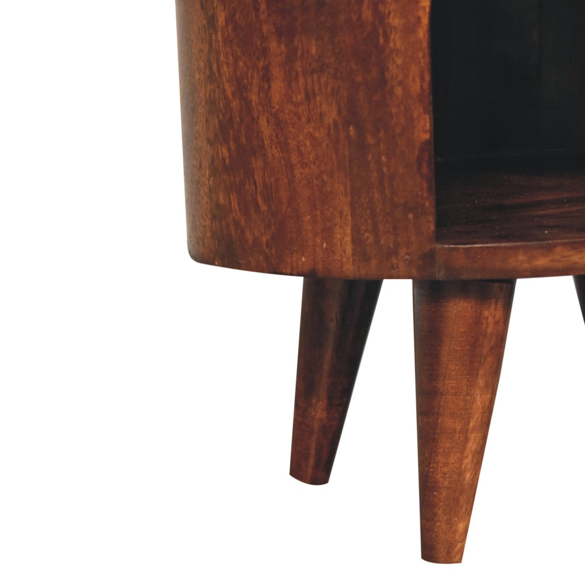 Cortez Solid Mango Wood Bedside Table – California Walnut Finish