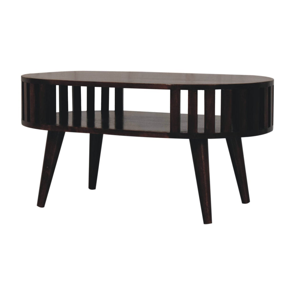 Ariella Solid Mango Wood Coffee Table – California Walnut Finish