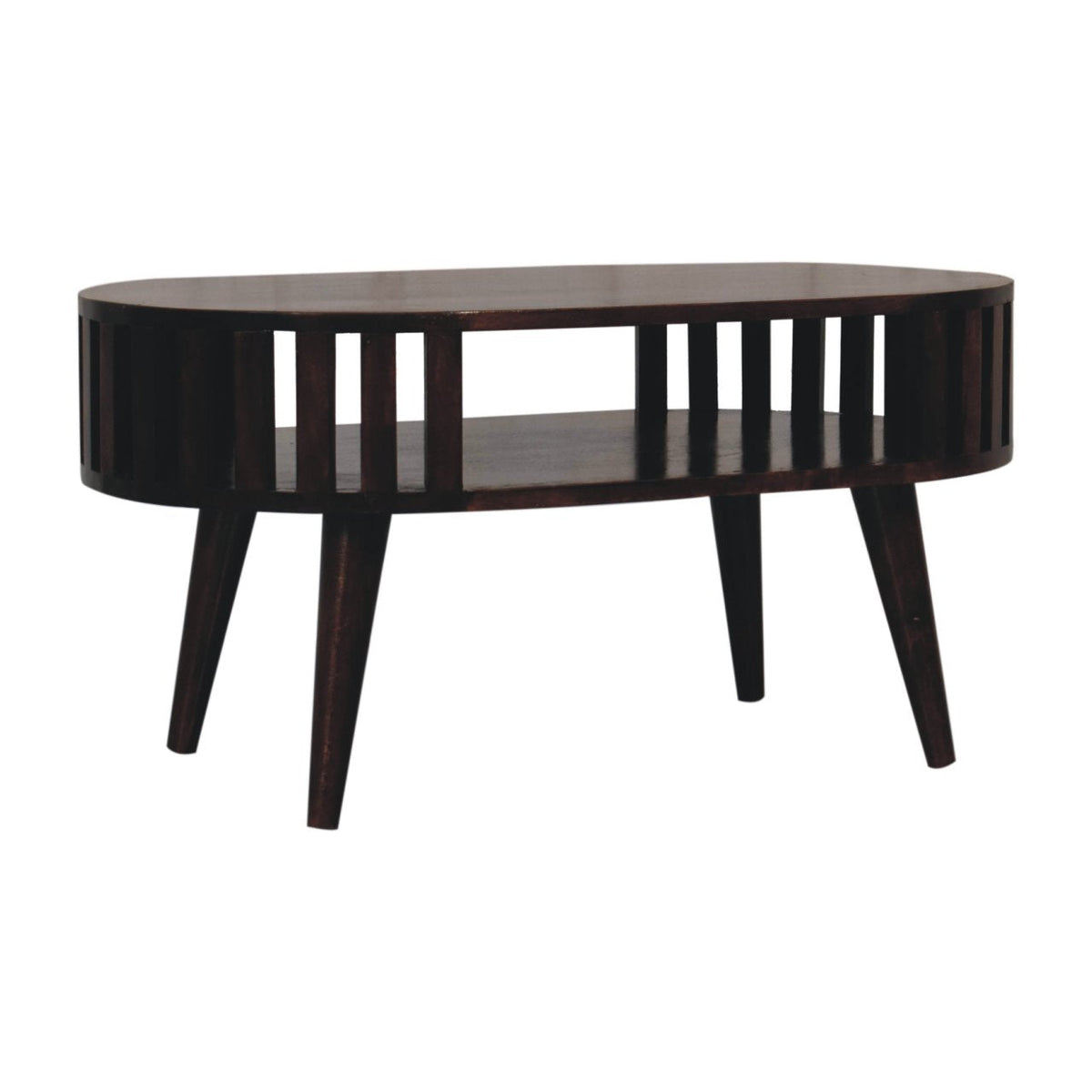 Ariella Solid Mango Wood Coffee Table – California Walnut Finish