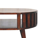 Ariella Solid Mango Wood Coffee Table – California Walnut Finish