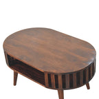 Ariella Solid Mango Wood Coffee Table – California Walnut Finish