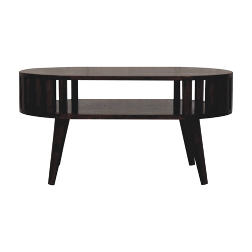 Ariella Solid Mango Wood Coffee Table – California Walnut Finish