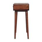Mini Solid Mango Wood Dressing Table with Foldable Mirror – Honey Caramel Finish